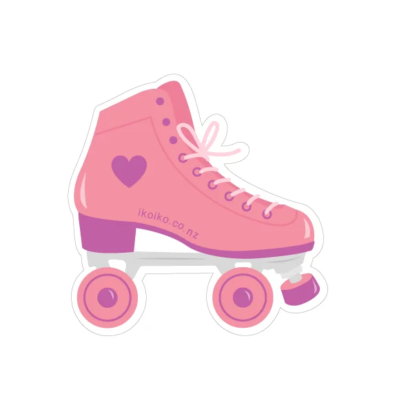 Iko Iko Fun Size Sticker Pink Roller Skate