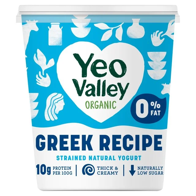 Yeo Valley Organic Greek Recipe 0% Strained Natural Yogurt    850g