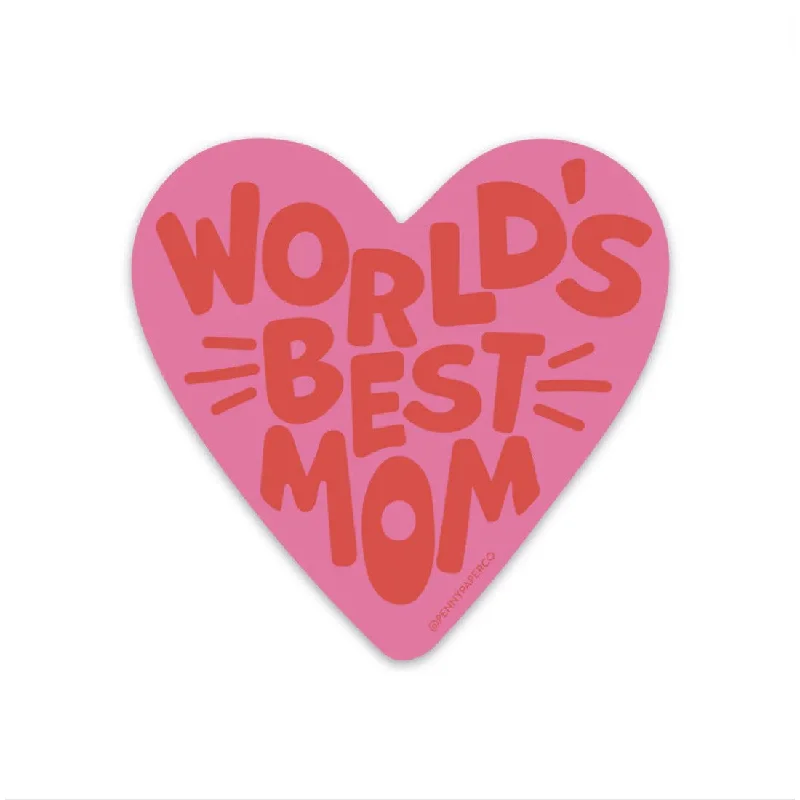 world's best mom heart vinyl sticker