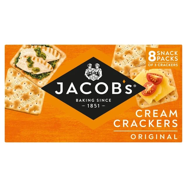 Jacob's Cream Cracker Multipack 8 Snack Packs   185g