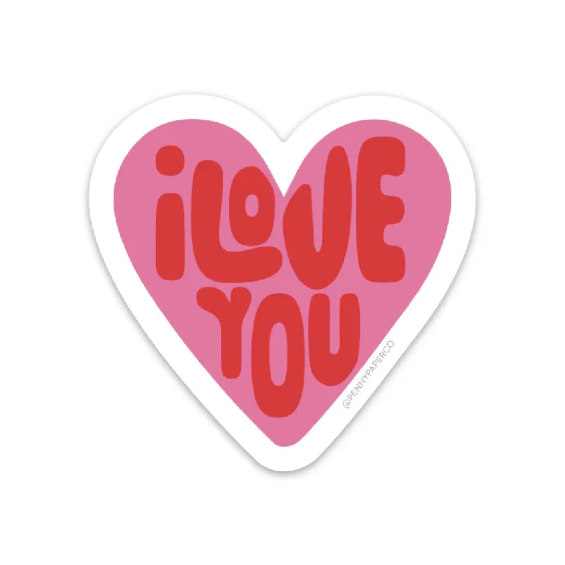 I love you heart vinyl sticker