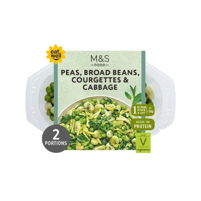 M&S Layered Super Green Vegetables with Mint Butter   275g