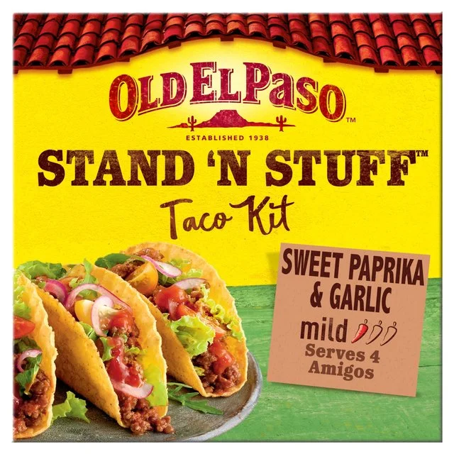 Old El Paso Mexican Stand 'N' Stuff Sweet Paprika & Garlic Taco Kit   312g