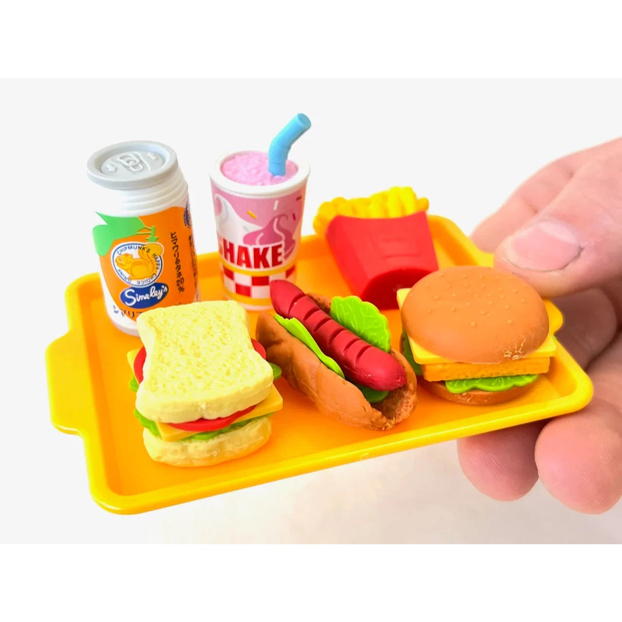 Iwako fast food puzzle eraser set