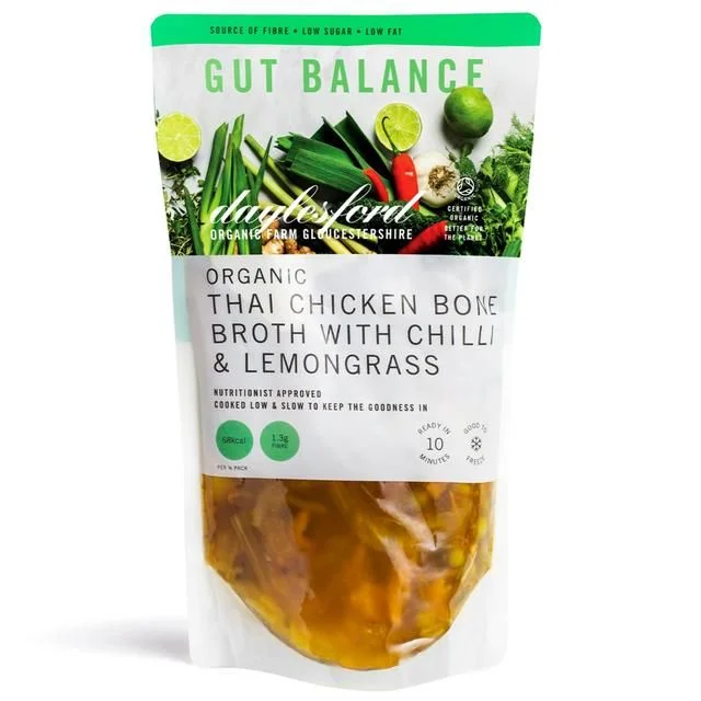 Daylesford Organic 10 Hour Chicken Bone Broth with Lemongrass & Red Chilli   500ml