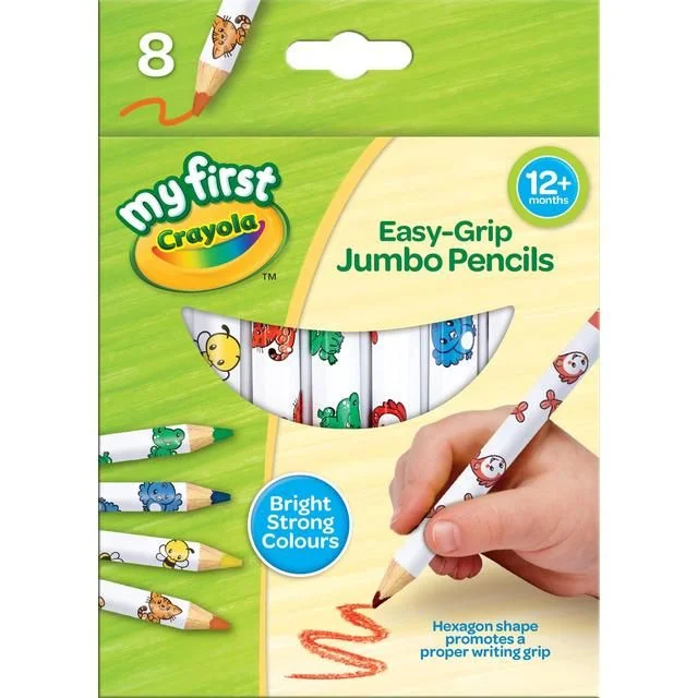 Crayola My First Crayola Jumbo Decorated Pencils   8 per pack