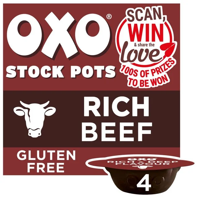 Oxo Stock Pots Rich Beef with Rosemary & Onion   4 x 20g