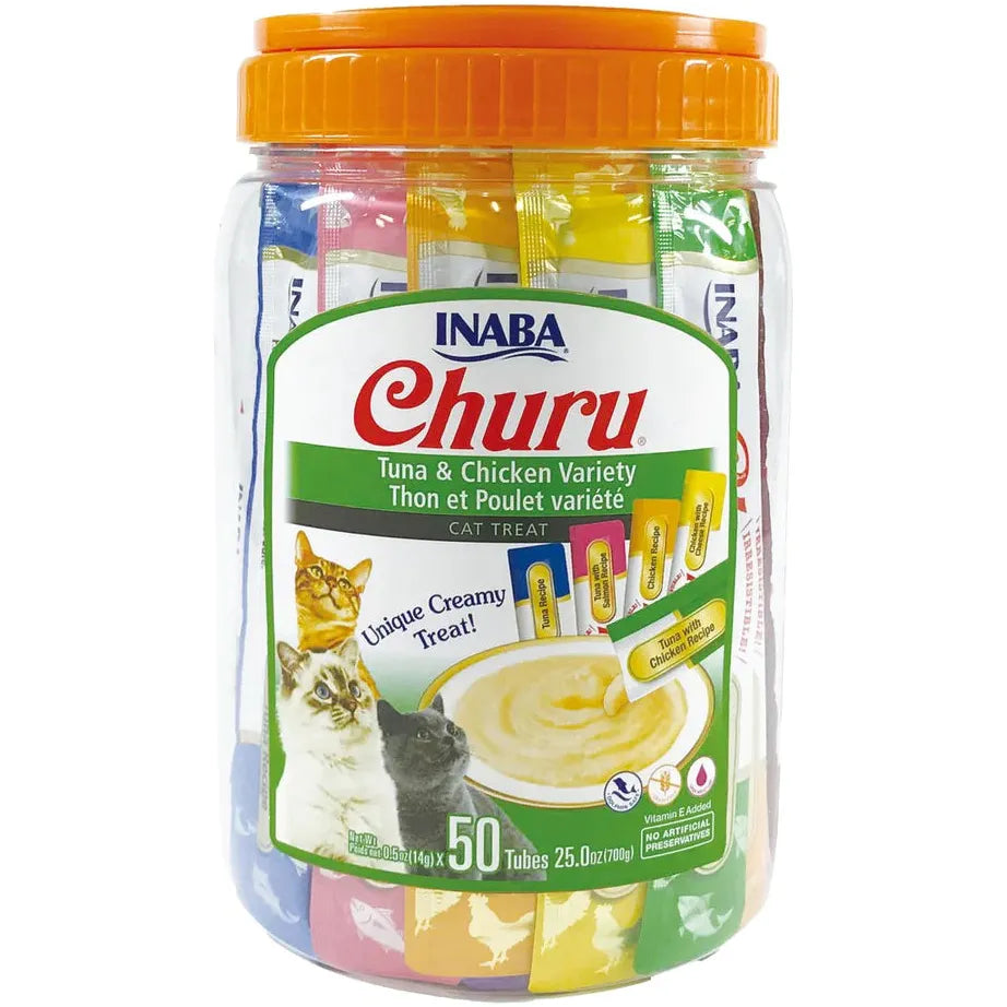 INABA Cat Churu Puree Tuna & Chicken Varieties 50pcs