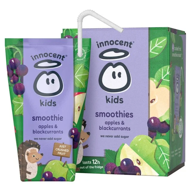 Innocent Kids Apples & Blackcurrants Smoothies   4 x 150ml