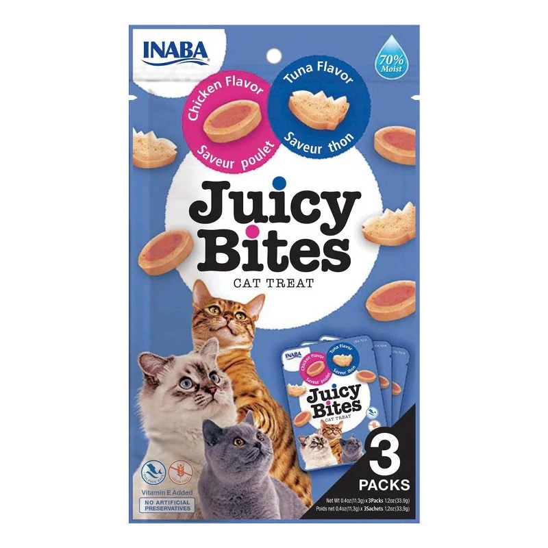 INABA Cat Juicy Bites Tuna & Chicken 34G