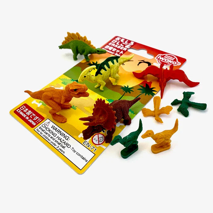 Iwako dinosaur puzzle eraser set