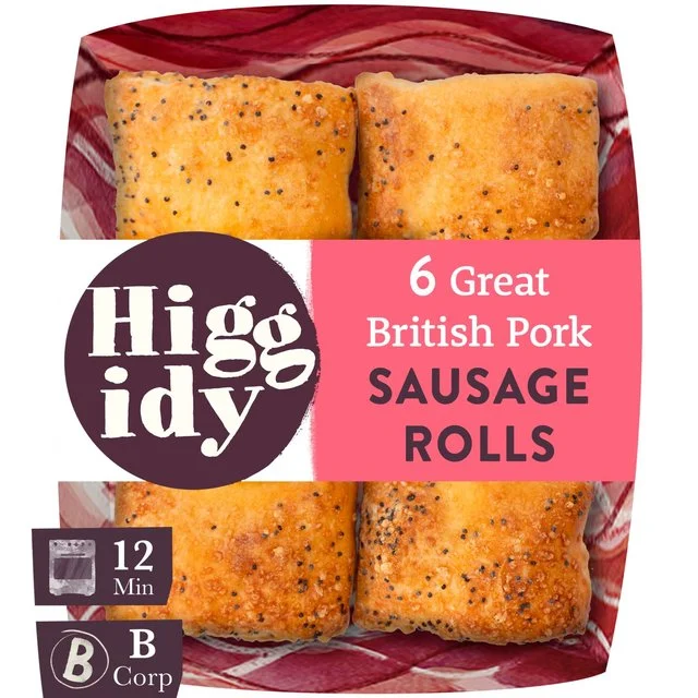 Higgidy 6 Great British Pork Sausage Rolls   160g