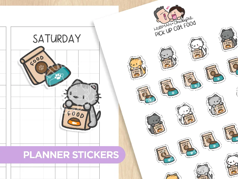    - Cat food nutritional analysis  Pick Up Cat Food Planner Stickers