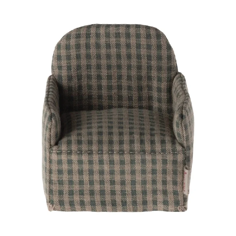 Maileg green checker chair for mice