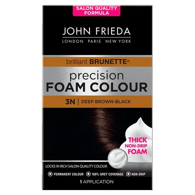 John Frieda Precision Foam Colour Brilliant Brunette 3N Deep Brown Black