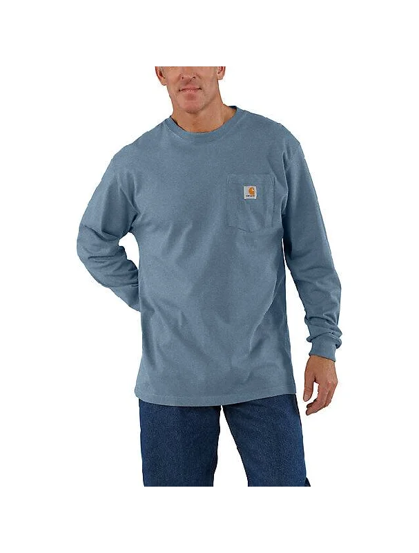 Loose Fit Heavyweight Long-Sleeve Pocket T-Shirt - Thundercloud Heather