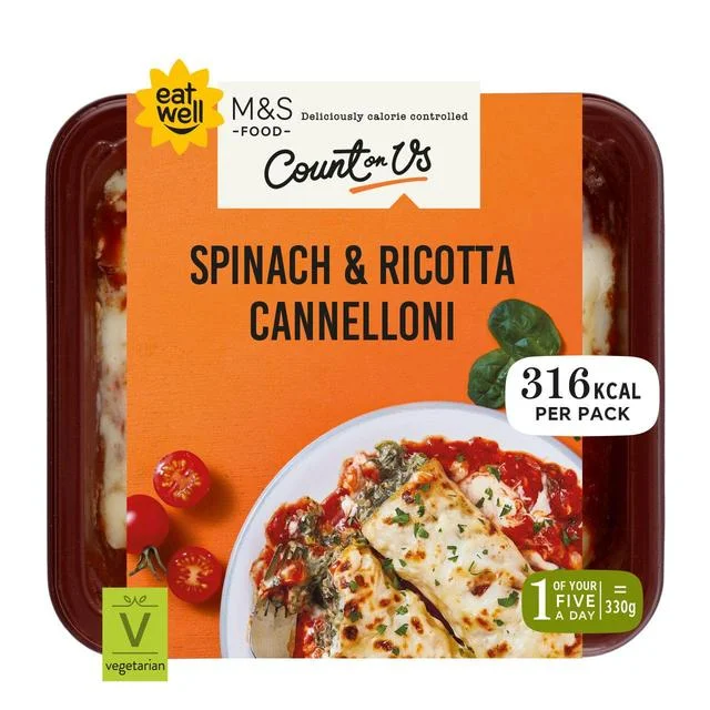 M&S Count On Us Spinach & Ricotta Cannelloni   400g