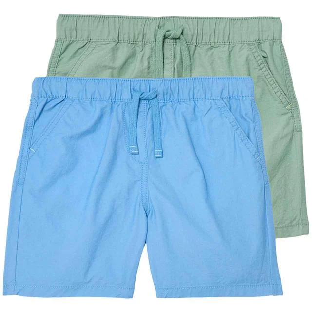 M&S Boys Cotton Ripstop Shorts 2 Pack 2-7 Years Blue