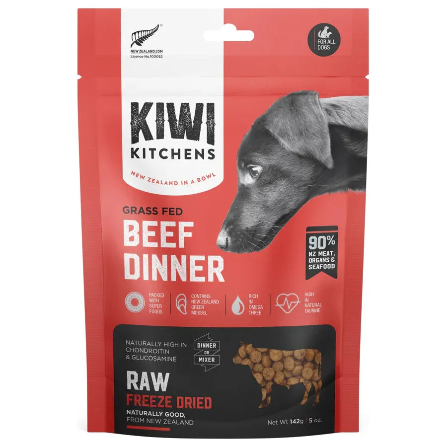 KIWI KITCHENS Freeze Dried Dog Dry Food Beef Dinner