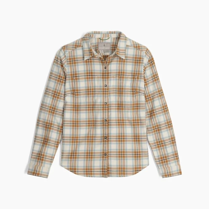 Women's Lieback Organic Cotton Flannel Long-Sleeve -  Chalk Tomales Plaid