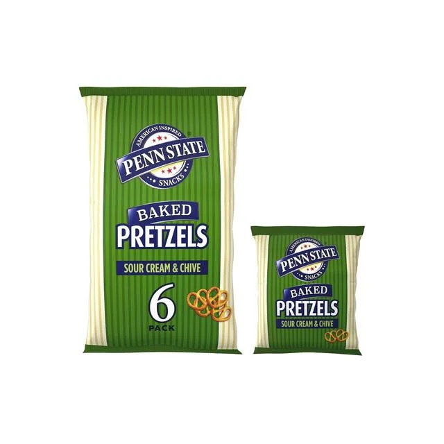 Penn State Sour Cream & Chive Multipack Pretzels 6 Pack   6 x 22g